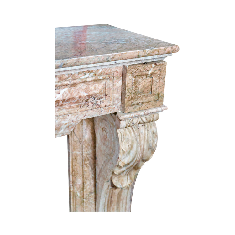 Antique French Balacet Marble Mantel (M30151)