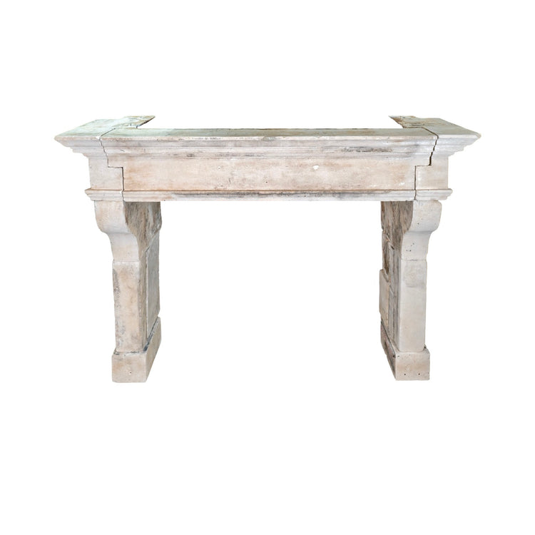 Antique French Limestone Mantel (M-FKHA)