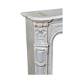 Antique Italian White Veined Carrara Marble Mantel (M-LBCK)