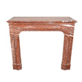Antique French Rouge Griotte Marble Mantel (M30100)