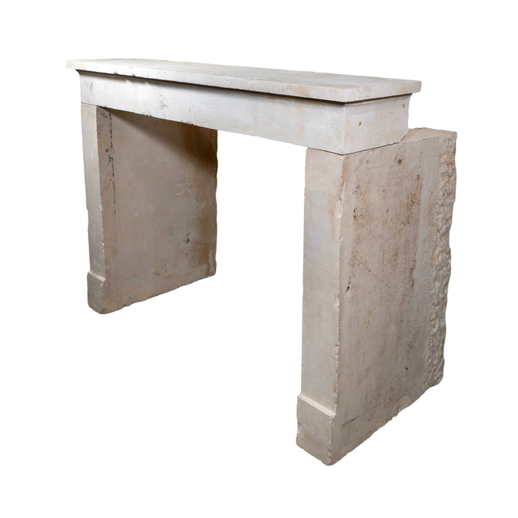 Antique Antique French Limestone Farmhouse Mantel