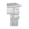 Antique French White Carrara Marble Mantel (M-EVLC)