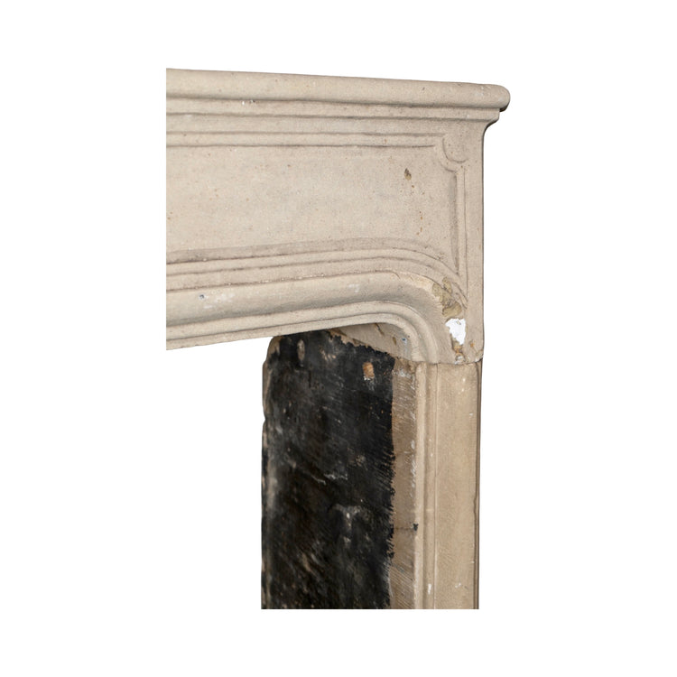 Antique French Limestone Mantel (M-KFEC)