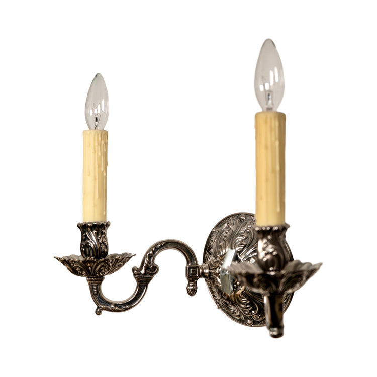 Pair of French Iron Wall Sconces