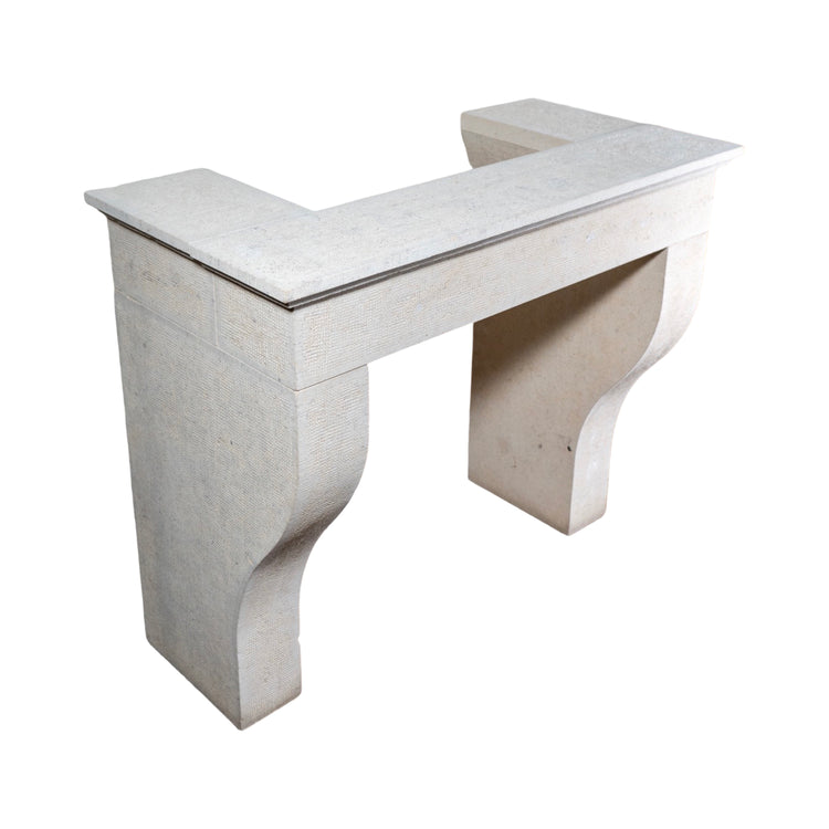 Contemporary French Travertine Mantel (M-LCH398)