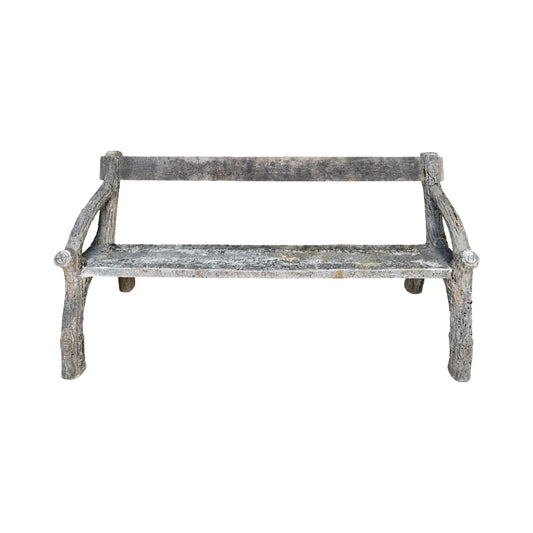 Antique French Faux Bois Bench (GE-RLFM)