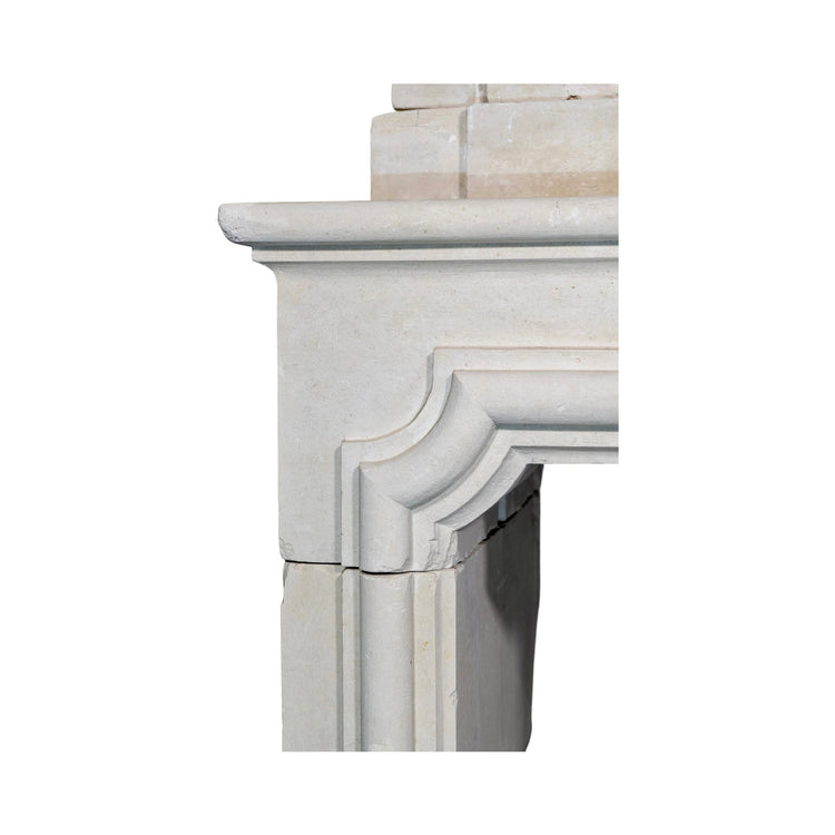 Antique French Limestone Mantel