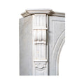 Antique French White Veined Carrara Marble Mantel (M-HREA)