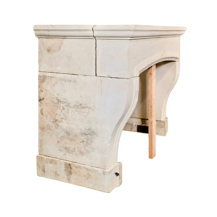 Antique French Limestone Mantel