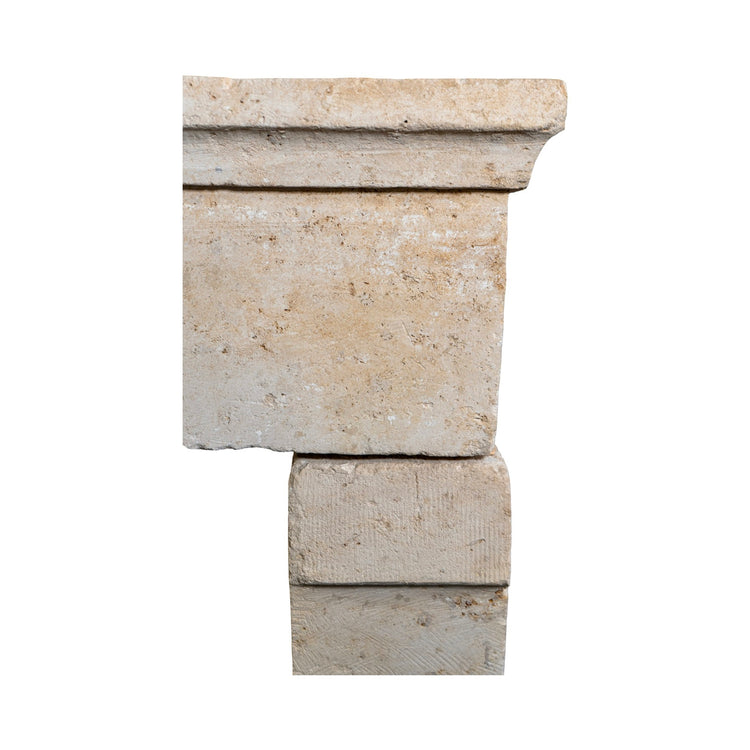 Antique French Limestone Mantel (M-VYJL)
