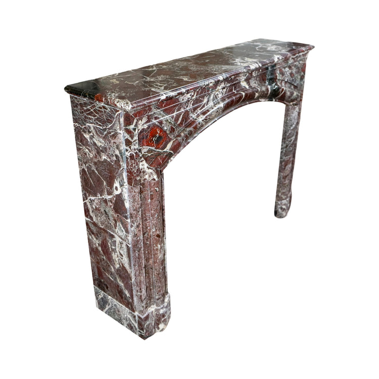 Antique Italian Levanto Rouge Marble Mantel