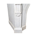 Antique French White Veined Carrara Marble Mantel (M-HREA)