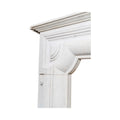 Antique French White Carrara Marble Mantel (M-AHYF)