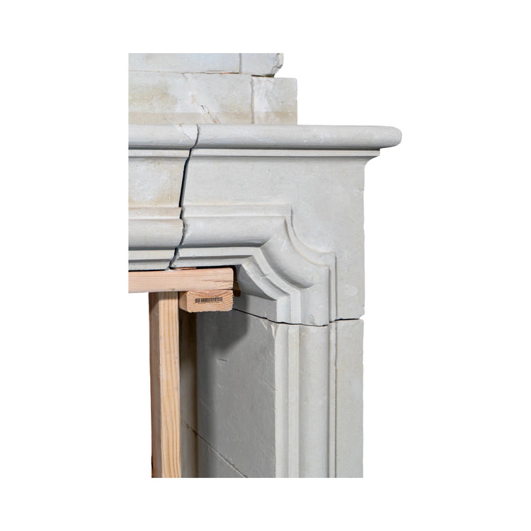 Antique French Limestone Mantel