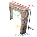 Antique French Rouge Royal Marble Mantel (M-YC2J)