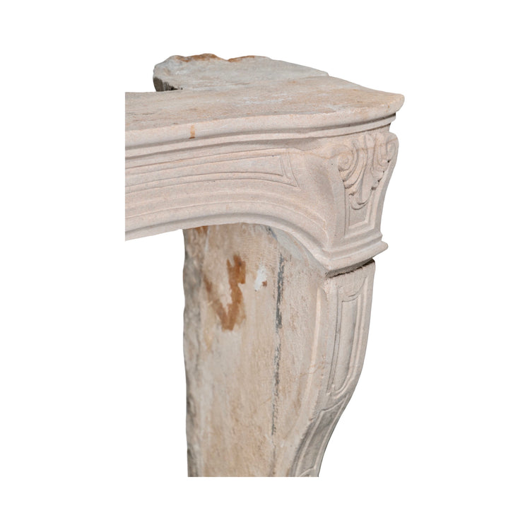 Antique French Limestone Mantel (M-LZJS)