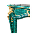 Antique French Malachite Crystal Marble Mantel (MCH1078)
