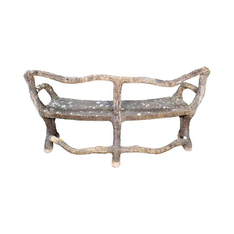 Antique French Faux Bois Bench (GE-WFCK)