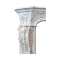 Antique Italian White Carrara Marble Mantel (MCH1077)