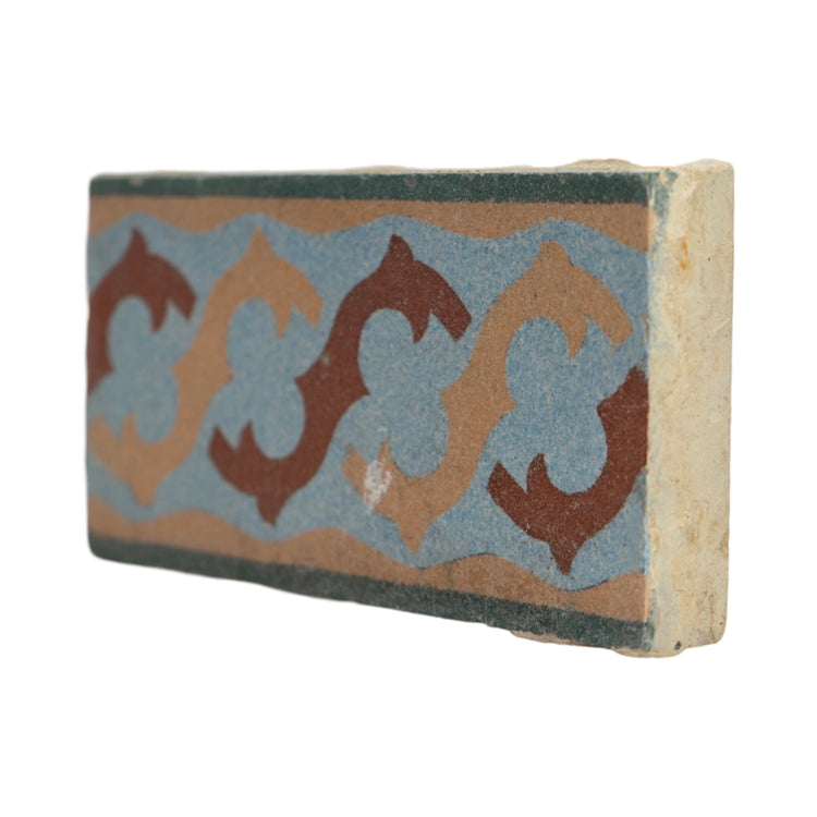 Reclaimed French Encaustic Concrete Border Tile