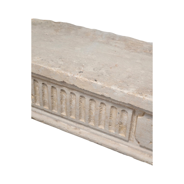 Antique French Limestone Mantel (M-XSGF)