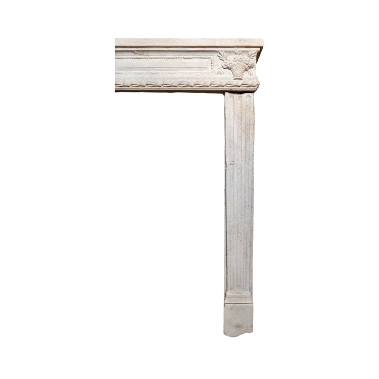 Antique French Limestone Mantel (M-PNJK)