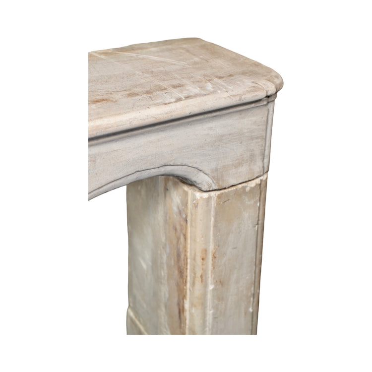 Antique French Limestone Mantel (M-ZQKJ)