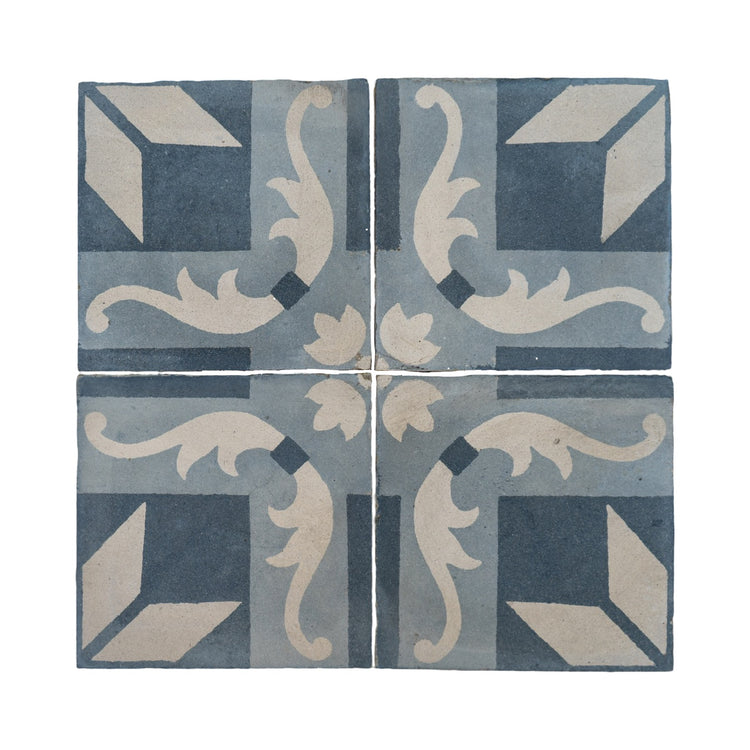 Reclaimed French Encaustic Concrete Square Tile (ET-PRSM)