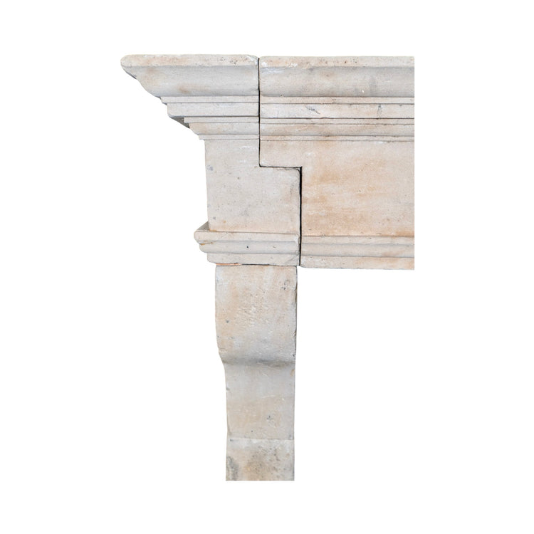 Antique French Limestone Mantel (M-FKHA)