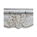 Antique Italian White Veined Carrara Marble Mantel (M-LBCK)