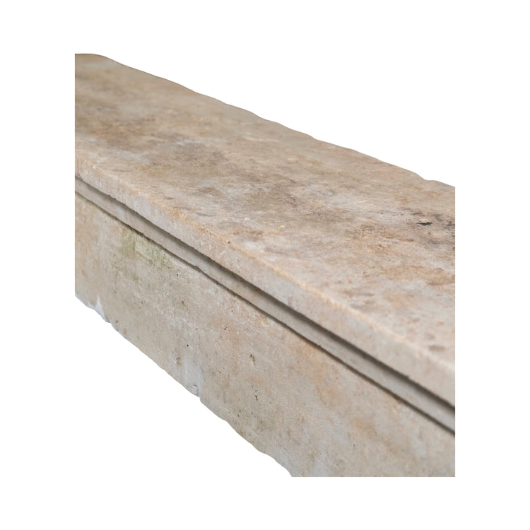 Antique French Limestone Mantel (M-VYJL)