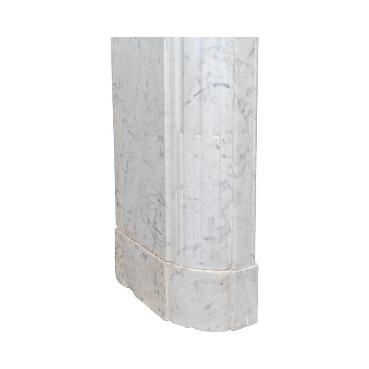 Antique French Carrara Marble Mantel (M-BECA)