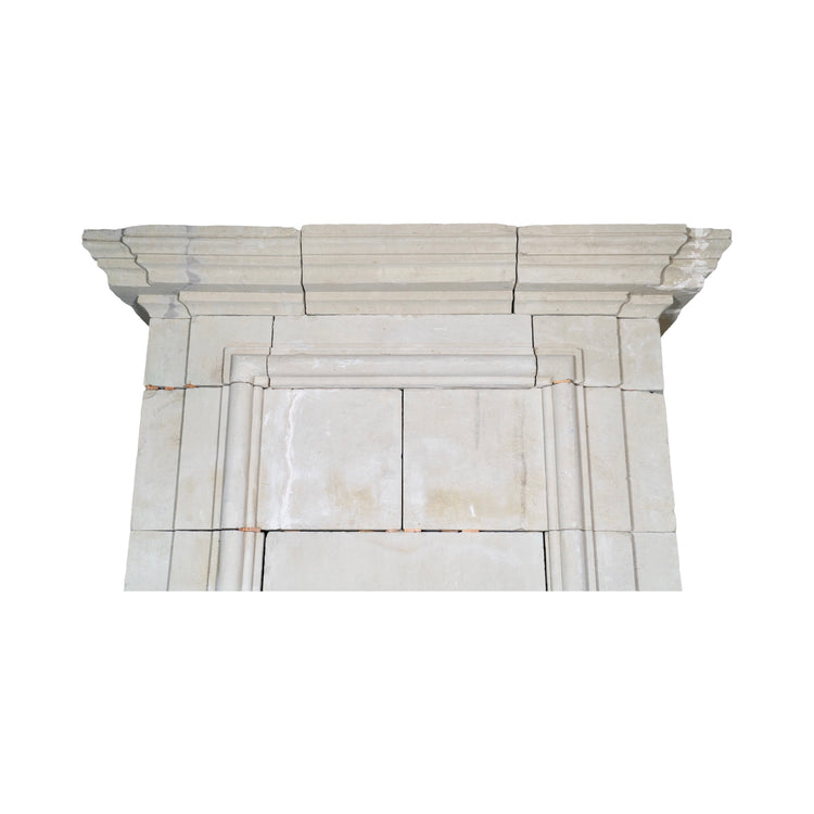 Antique French Limestone Mantel