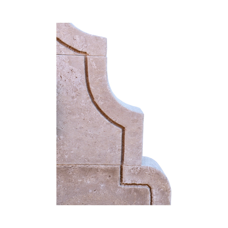 Contemporary French Limestone Lion Wall Fountain (FO100)