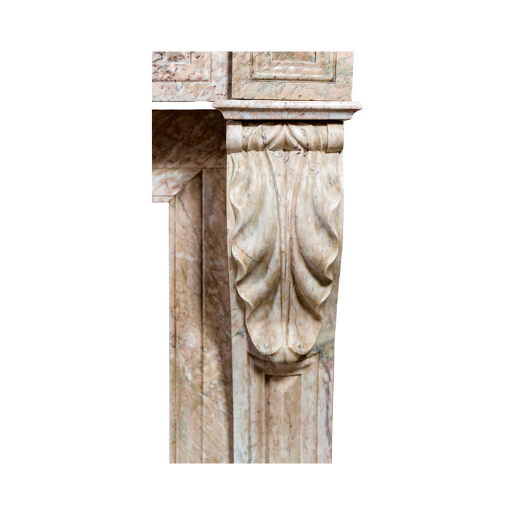 Antique French Balacet Marble Mantel (M30151)