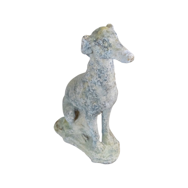 Limestone Whippet Dog Sculpture
