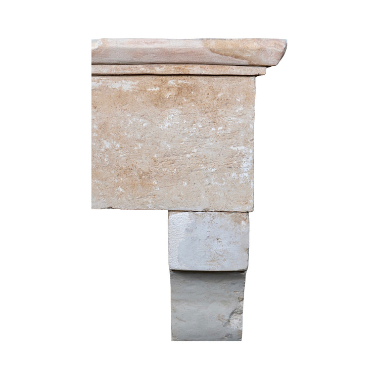 Antique French Limestone Mantel