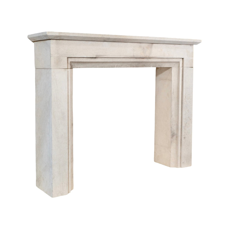 Contemporary French Limestone Mantel