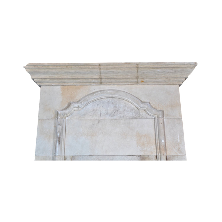 Antique French Limestone Fireplace Mantel