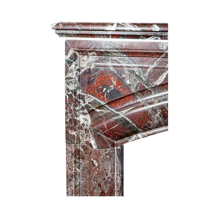 Antique Italian Levanto Rouge Marble Mantel