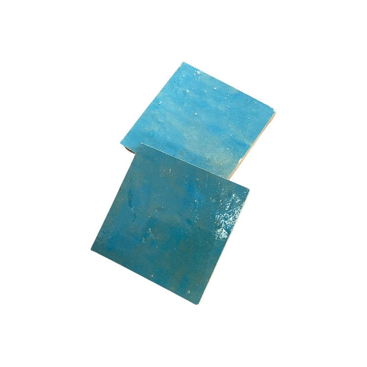Moroccan Glazed Teal Blue Terracotta Tile