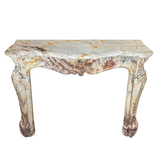 French Alpha Escalettes Marble Mantel
