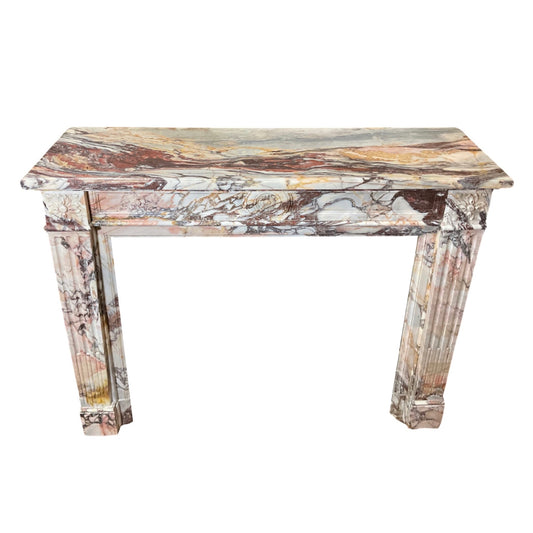 French Breche Marble Mantel