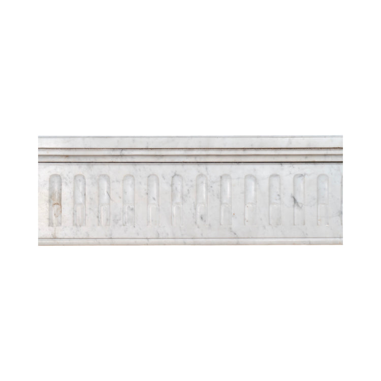 Antique French Carrara Marble Mantel (M-BECA)