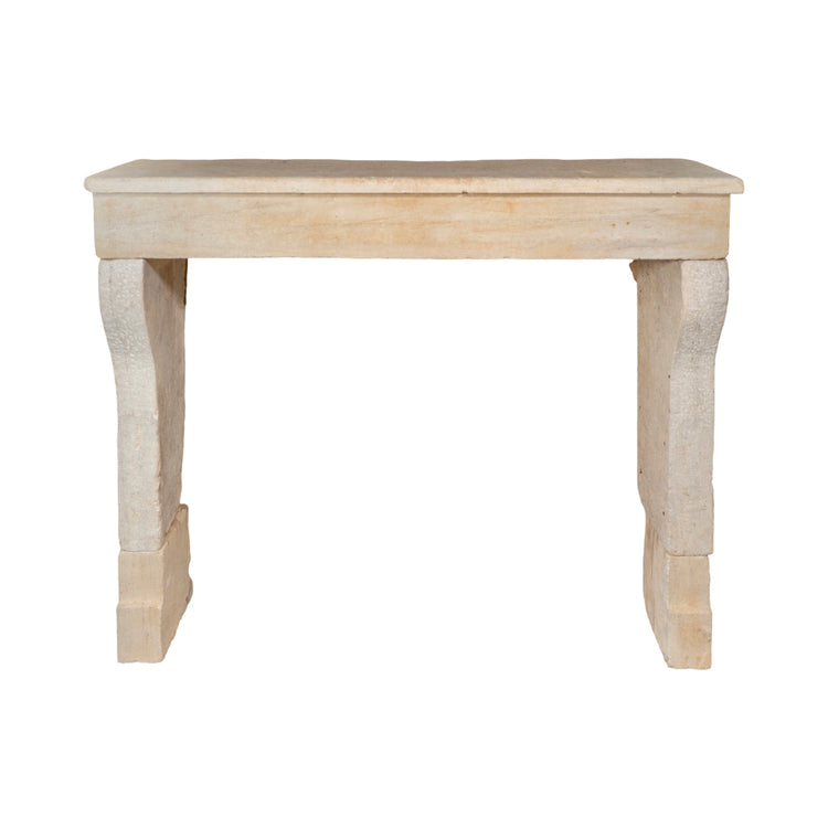 Antique French Limestone Mantel (M-NMLP)