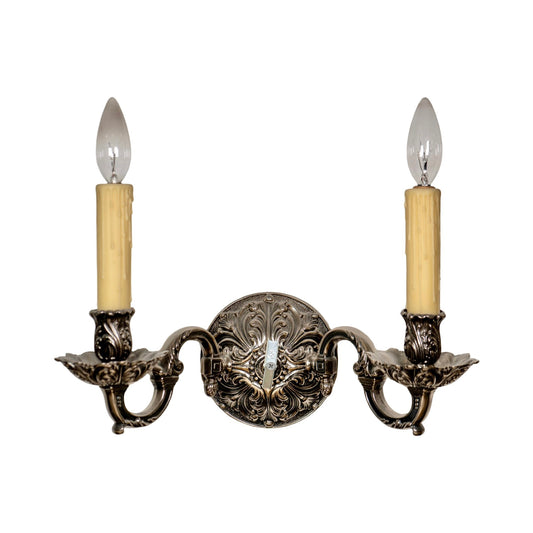 Pair of French Iron Wall Sconces - L-KCJM (L-KCJM)