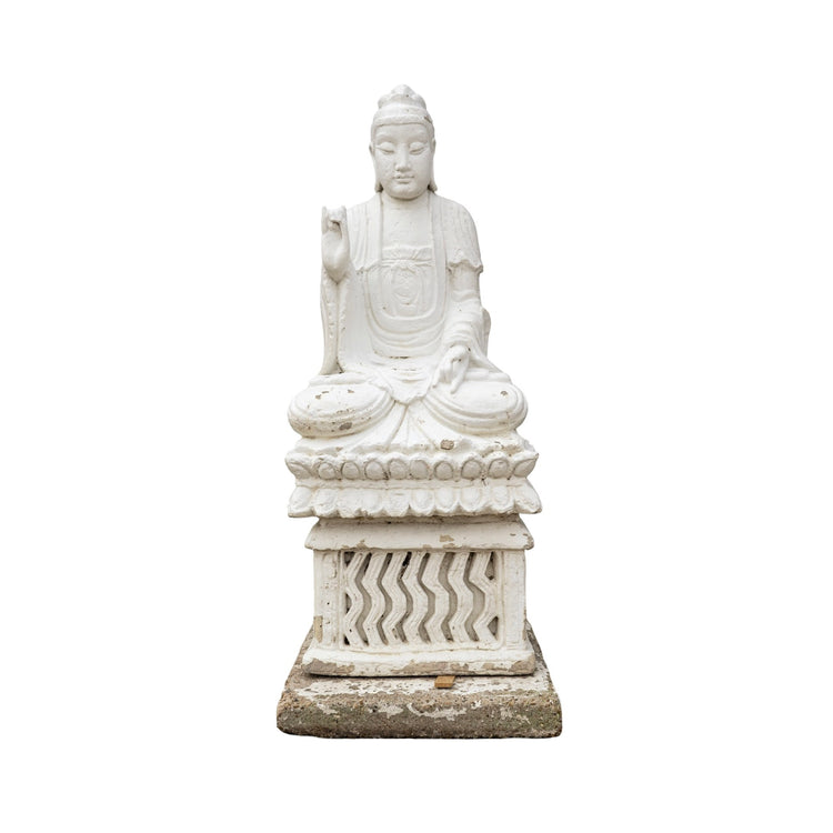 Antique French Limestone Composite Guanyin Sculpture (GE-SCGP)