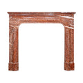 Antique French Rouge Griotte Marble Mantel (M30100)