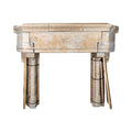 Antique French Limestone Mantel (M-XKBM)