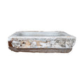 Antique French White Carrara Marble Square Sink (S-MDHU)